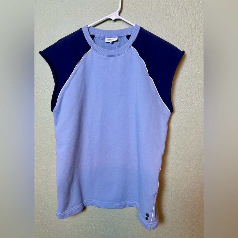 Ron Dorff x Douglas Friedman Colorblock Sweatshirt Medium Blue